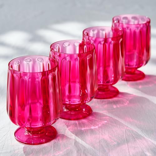 15oz Unbreakable Premium Drinking Glasses Set of 4 (4 Count)