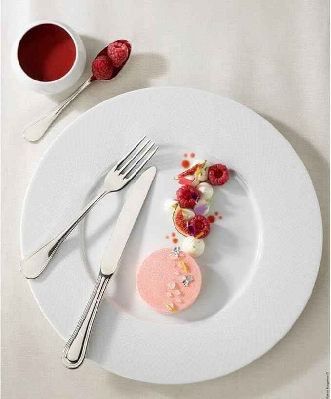 Degrenne Verlaine Mirror French Luxury Cutlery Set - 20 Piece Silverware Set for 4, Includes Forks, Spoons & Knives, Stainless Steel Flatware, Made in France, Dishwasher Safe