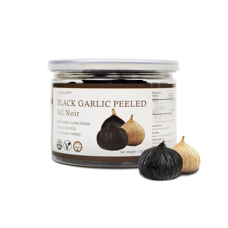 Peeled Black Garlic Cloves Fermented for 90 Days (7.05 Ounce)