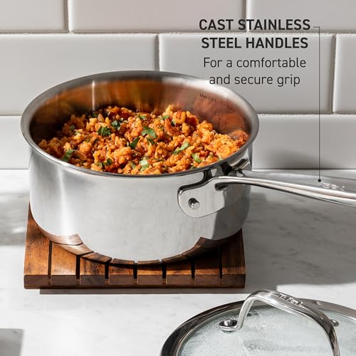 Pro Tri Ply Stainless Steel Sauté Pan with Lid