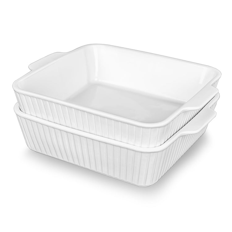 10" Square Ceramic Casserole Dish Set of 2 (2 Count)