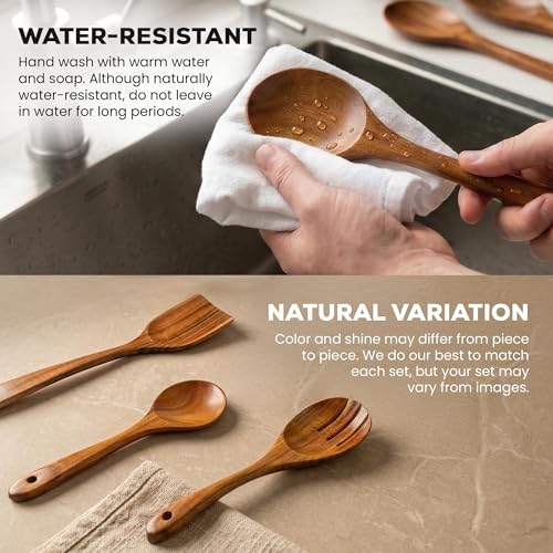 6 Piece Wooden Spoons for Cooking (6 Piece)
