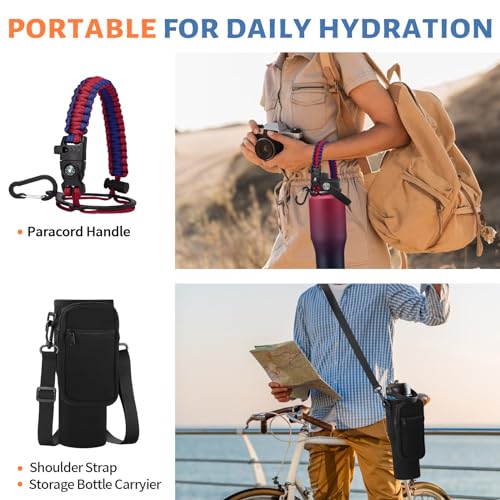 32 oz Insulated Water Bottle with Straw Lid (Gradient Claret / 32 Ounces)