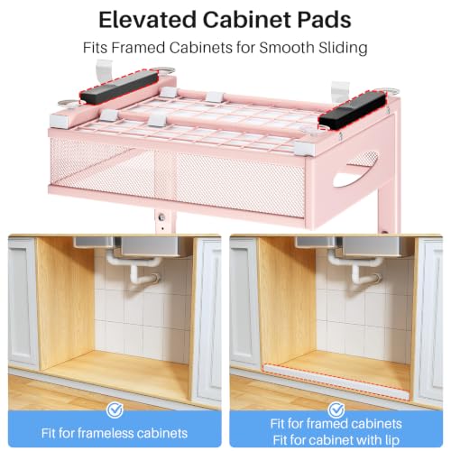 Under Sink Organizer (Pink / 2-Pack)