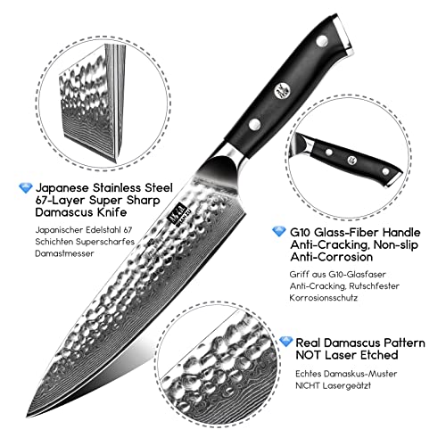 Chef Knife 8 Inch Damascus Steel Knife