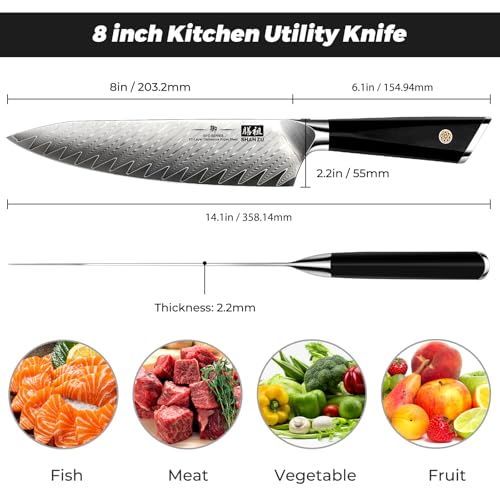 Damascus Chef Knife 8 inch