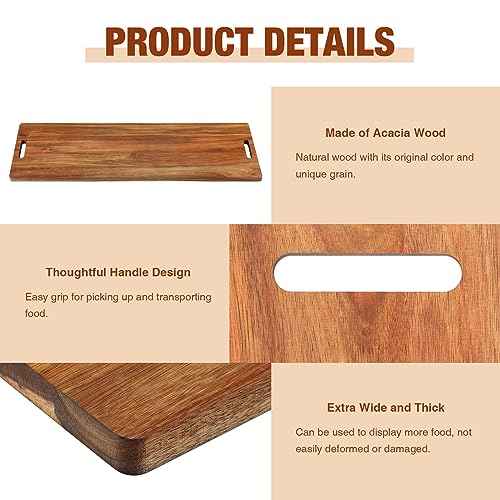 35.4" Large Charcuterie Board with Handles (4 Count)
