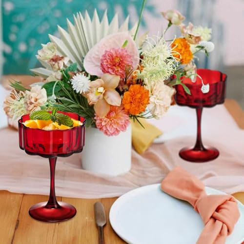 Vintage Champagne Coupes Glass Cute Martini Cocktail Glasses (12 Count)