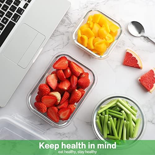 24pc Glass Food Storage Containers with Lids (Pink / 12 Pack)