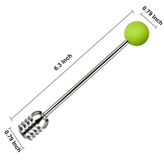 Stainless Steel Honey Dipper Stick 6.3 Inch Honey Wand Server for Honey Pot Dispense Drizzle Honey