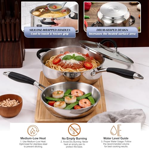 10 Piece Stainless Steel Cookware Set