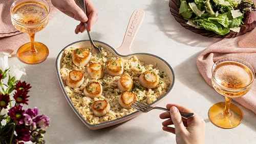 Enameled Cast Iron Heart Skillet