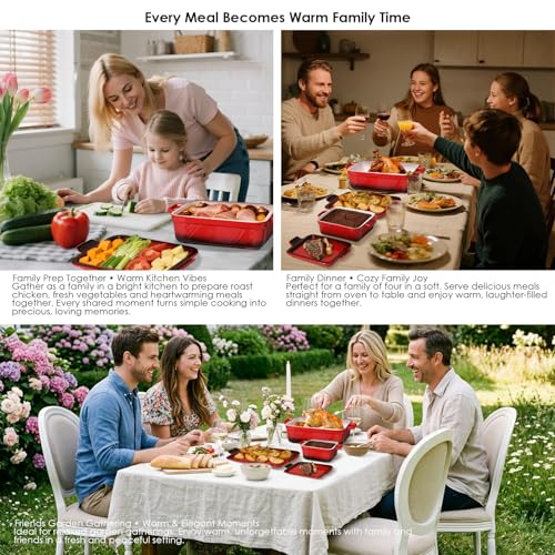 Ceramic Casserole Dish for Oven (6 Count)