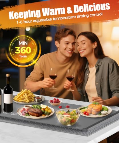 Warming Mat for Food (Dark Grey / 46x15 Inch)