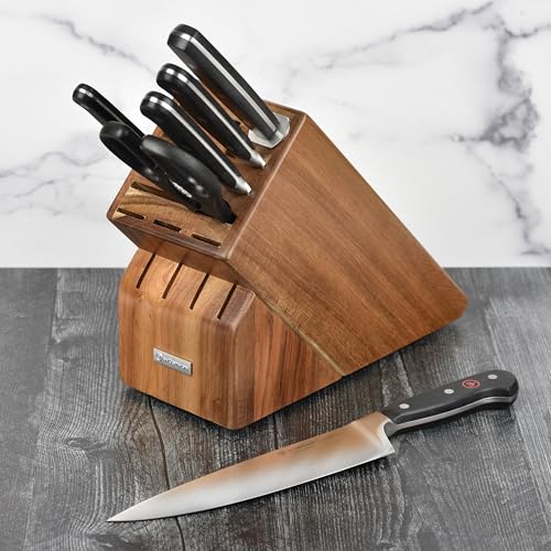 Wusthof Classic 7 Piece Knife Set with Acacia Block (7 Count)