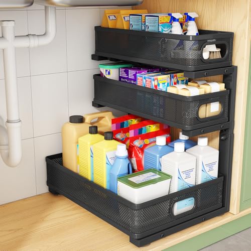 Under Sink Organizer (Black / 1 Pack)