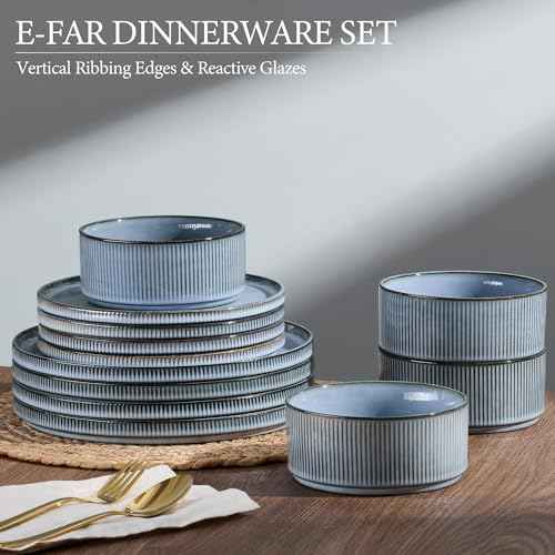 24 Piece Stoneware Dinnerware Sets