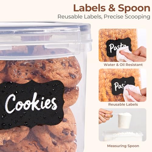 Airtight Food Storage Containers with Lids 7size 11Pack (7 Size-Rectangle)