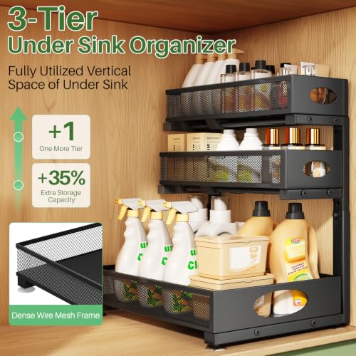 Under Sink Organizer 3 (1-Pack / Black)