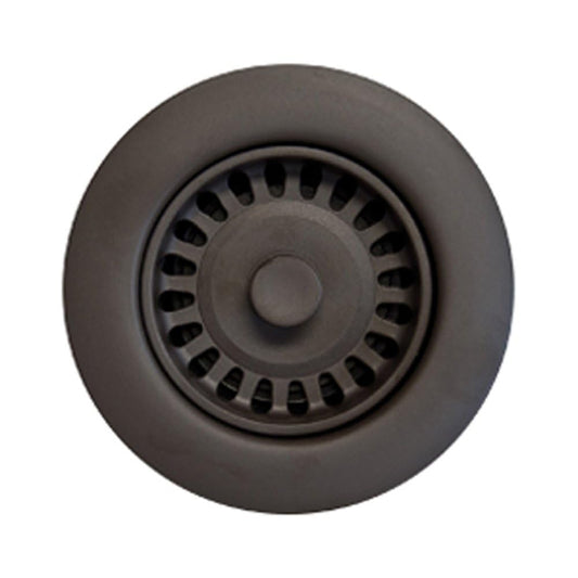 190-9264 - 3-1/2 Inch Oil Rubbed Bronze Kitchen Sink Basket Strainer, Durable Food Catcher Stopper for Metal Kitchen Sink, Ideal for Filtering Waste and Preventing Clogs