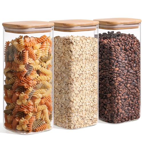 Glass Storage Containers with Lids 1.9 Qt (1.9 qt x 3)