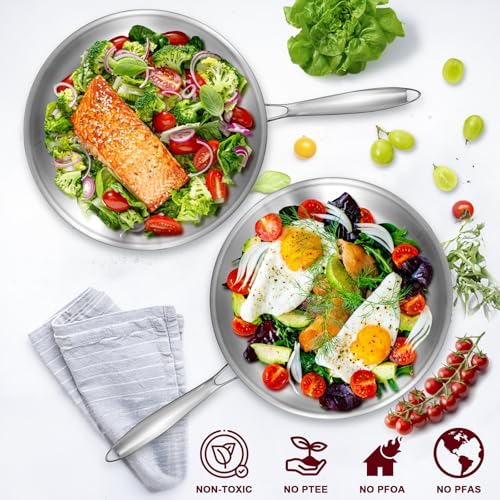 12 Inch Tri Ply Stainless Steel Frying Pan