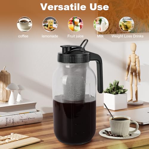 Cold Brew Coffee Maker (Black / 64 Ounces)