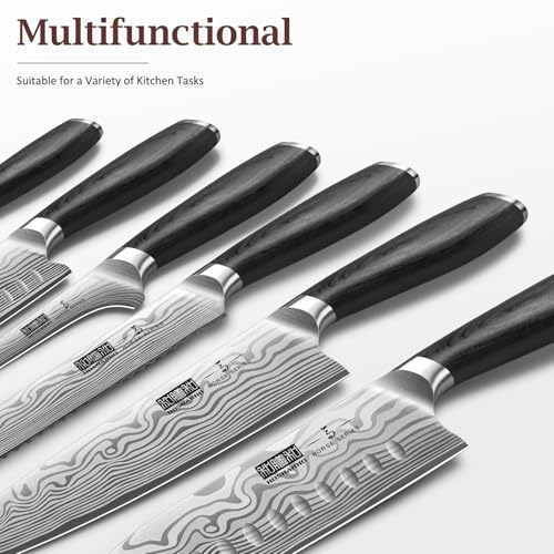 7 Pc Knife Set with Magnetic Knife Holder