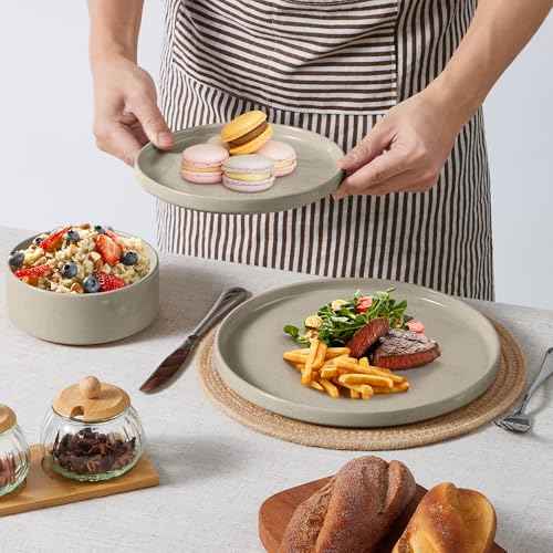 16 Piece Stoneware Dinnerware Sets with Pasta Bowls (16 Count)