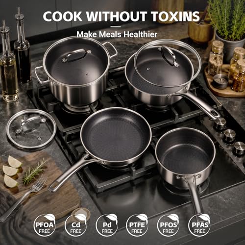 17 Pcs Stainless Steel Cookware Set