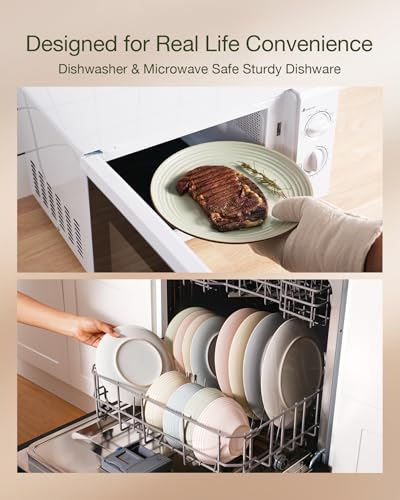 Jupiter Plates and Bowls Sets with Rim (12 Count)