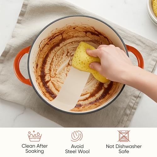 4.5 Quart Dutch Oven Pot with Lid (4.5 QT / Orange)