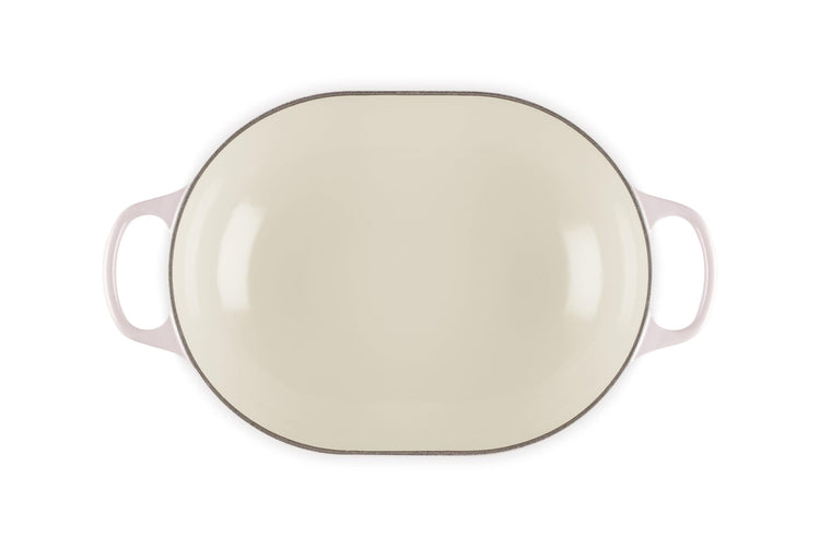 Enameled Cast Iron Oval Casserole with Lid