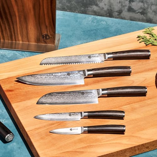 Espresso 6 Piece Japanese Damascus Stainless Steel Knife Set (6 Count)