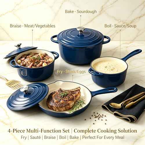 Enameled Cast Iron Cookware Set