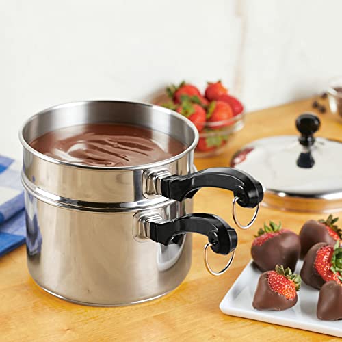 Classic Series Double Boiler and Saucepan with Lid