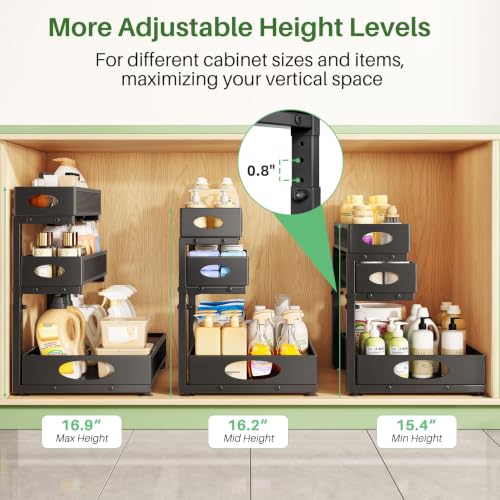 Under Sink Organizer 3 (1-Pack / Black)