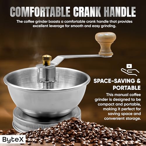Stainless Steel Coffee Grinder Lid Attachment for Regular Mouth Mason Jars (Wide)