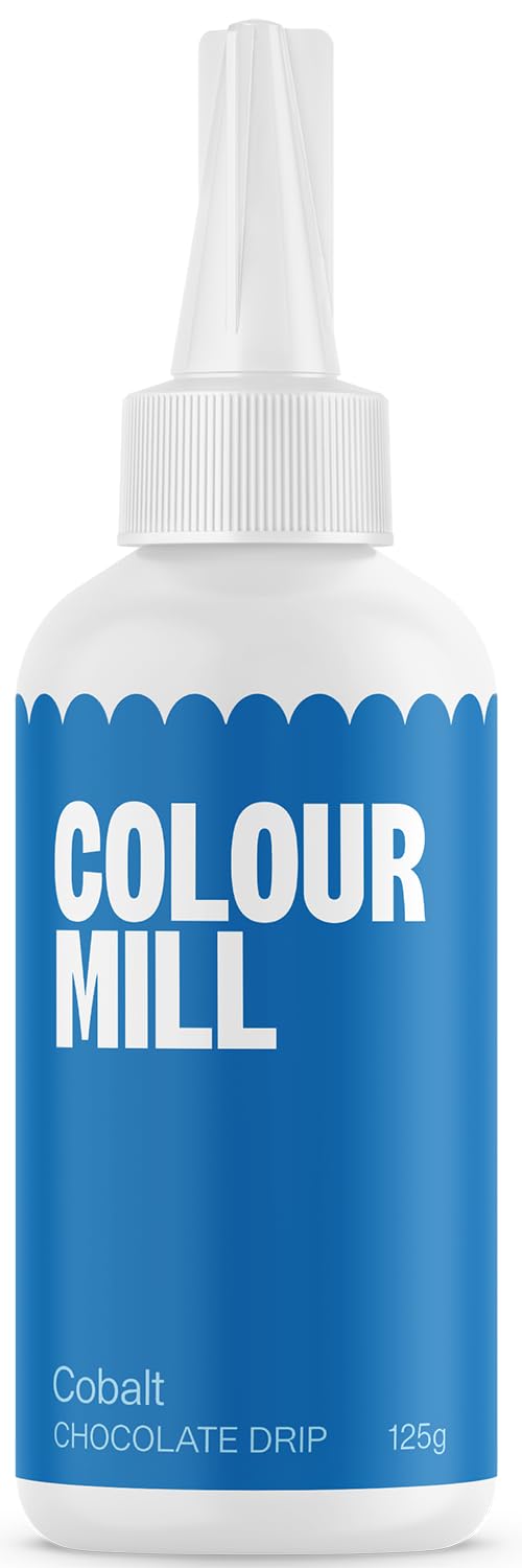 Colour Mill Chocolate Drip Easy-Melt Drizzle for Desserts, 125 Grams Cobalt - Nestoria