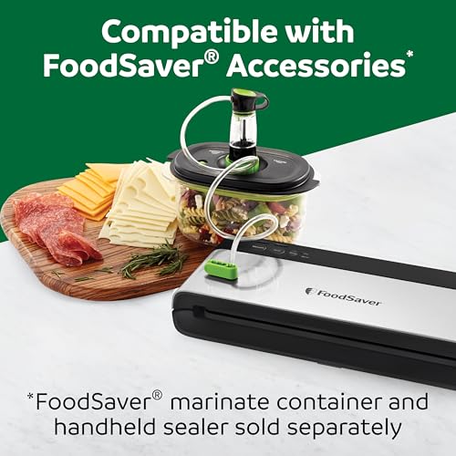 PowerVac Compact Vacuum Sealing Machine Stainless Steel & Black Vertical Storage VS0150