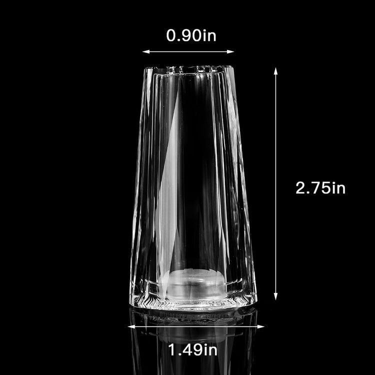 Salt and Pepper Shaker Set Spice Dispenser Refillable Design Cut Crystal Seasoning Shaker Kitchen Decor for Cooking Table (2 Count)