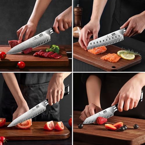 7 Piece Damascus Knife Set (7 Count)
