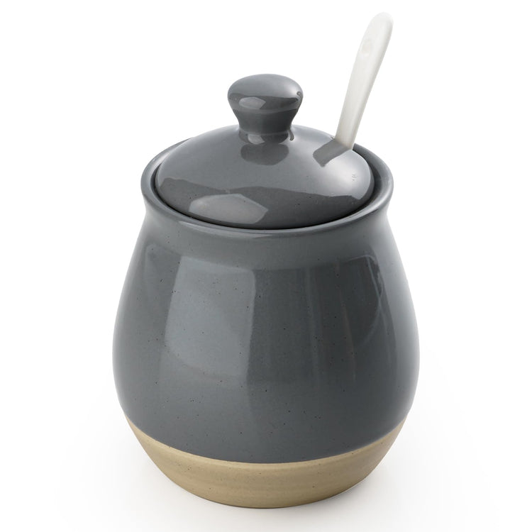 10oz Sugar Bowl with Lid and Spoon