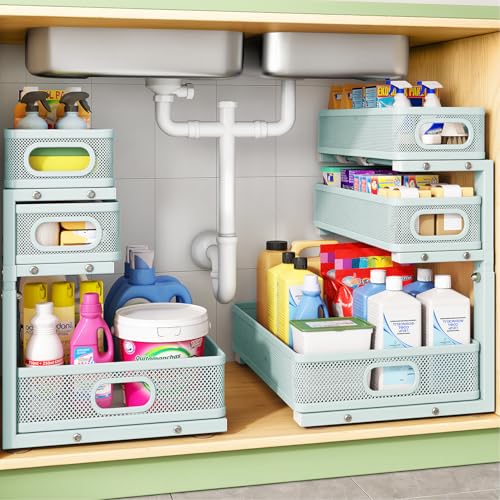 Under Sink Organizer (LightBlue / 2 Pack)