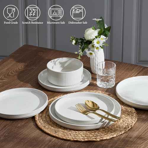 24 Piece Stoneware Dinnerware Sets