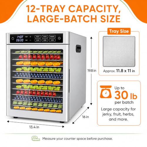 12 Tray Commercial Food Dehydrator