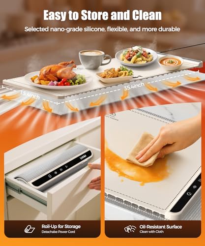 Warming Mat for Food (White / 36x15 Inch)