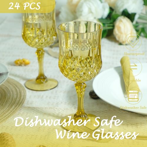24Pack Plastic Wine Glasses (24 Count)