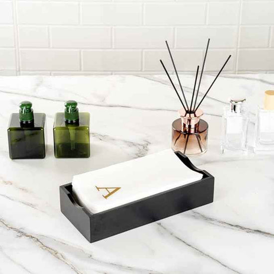 Luxenap 15.8 X 7.9 Inch Linen-Feel Guest Towels, 2000 Lettered Hand Towels - Gold Letter 'A', Sans Serif Font, White Paper Dinner Napkins, airlaid, For Restrooms And Tables - Restaurantware