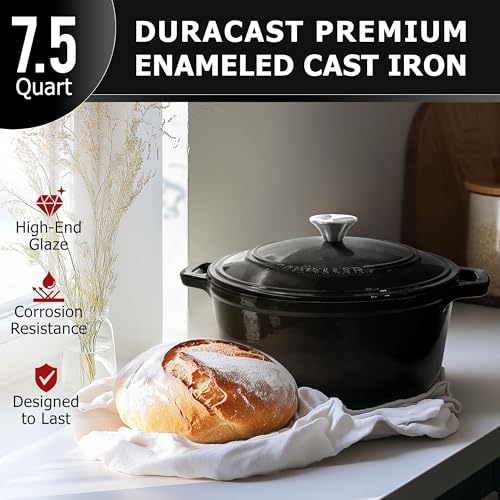 7.5 QT Enameled Cast Iron Dutch Oven